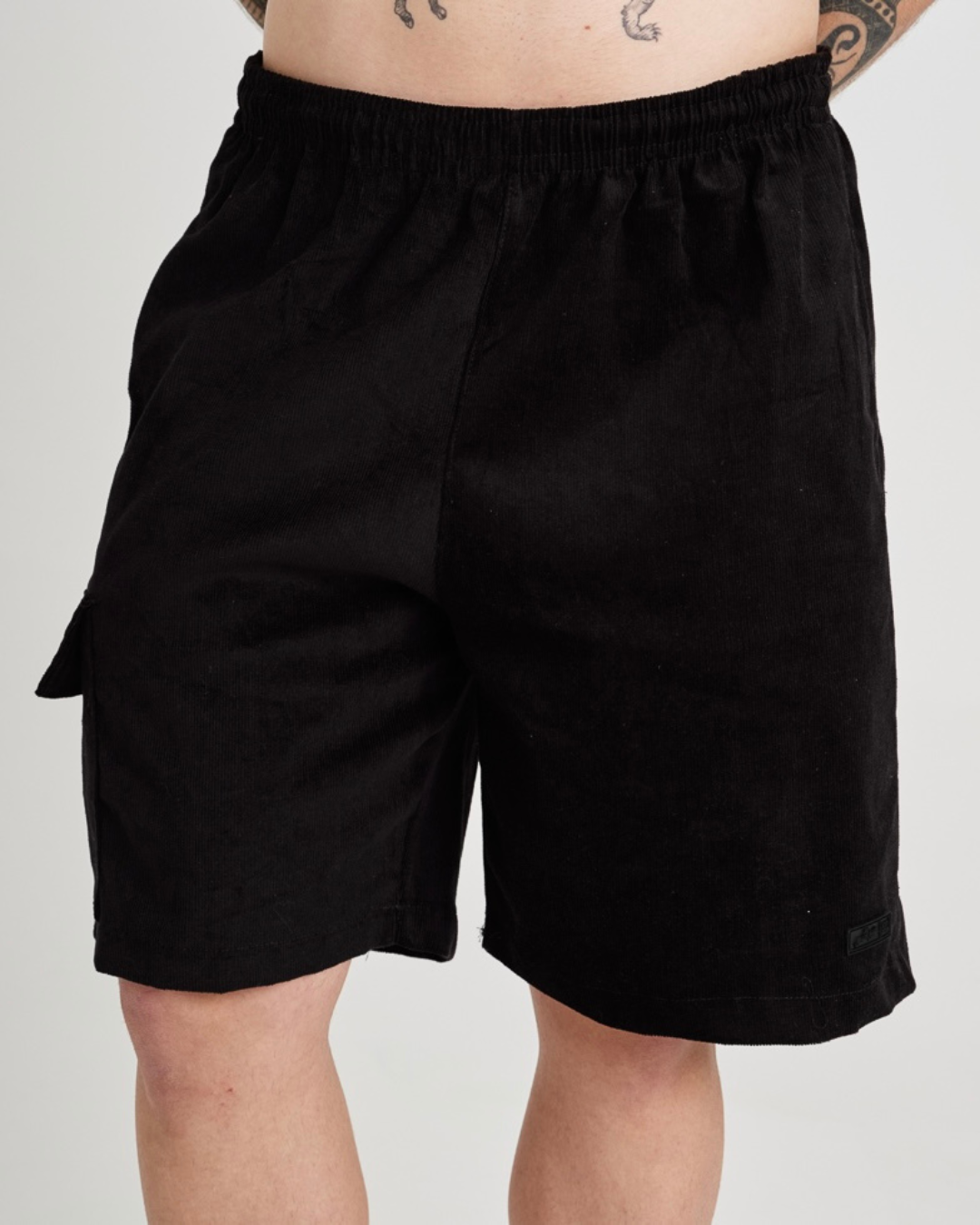 Shorts Corduroy Cargo - Black