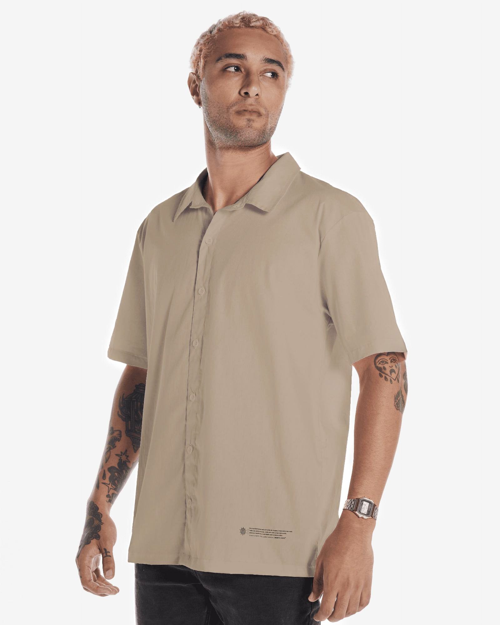 Camisa Casual Plain - Bronze