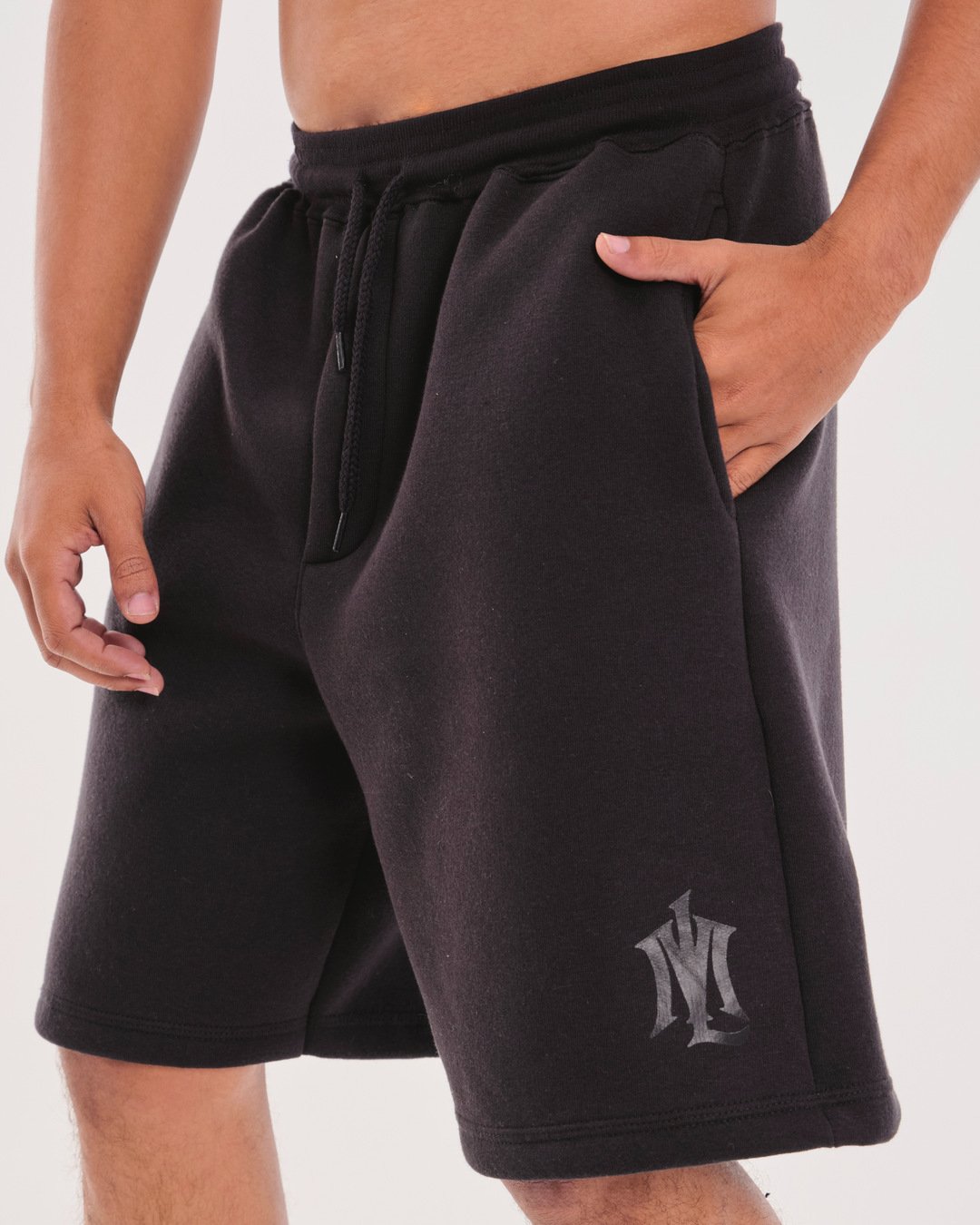 Oversized Sweat Shorts - Black