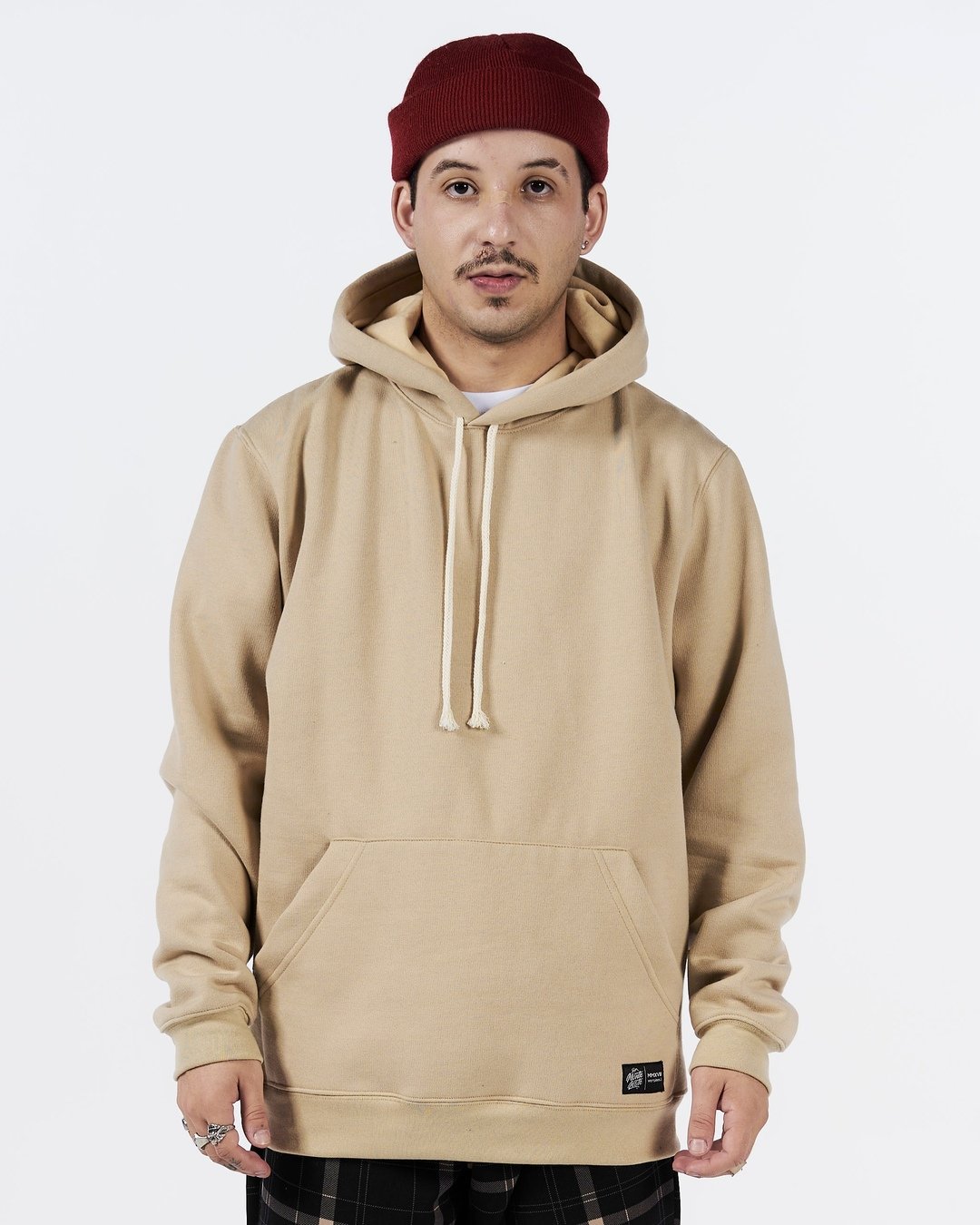 Sweatshirt Kangaroo Hooded - Sand Plain