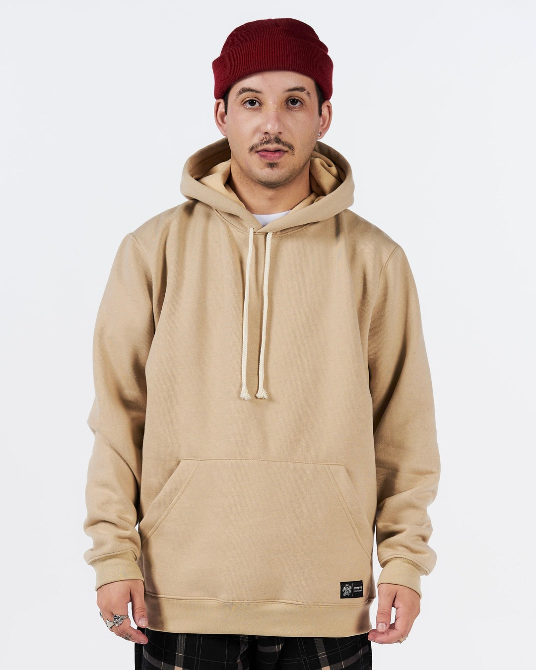 Sweatshirt Kangaroo Hooded - Sand Plain