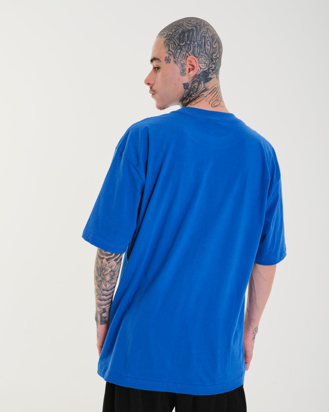 T-Shirt Oversized Printed Tribal - Royal Blue