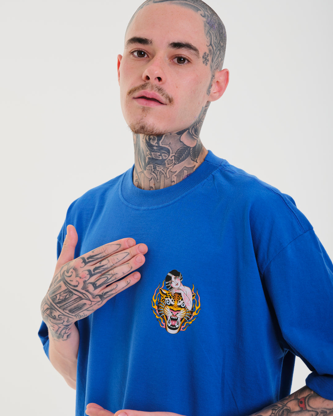 T-Shirt Oversized Printed Soul - Royal Blue