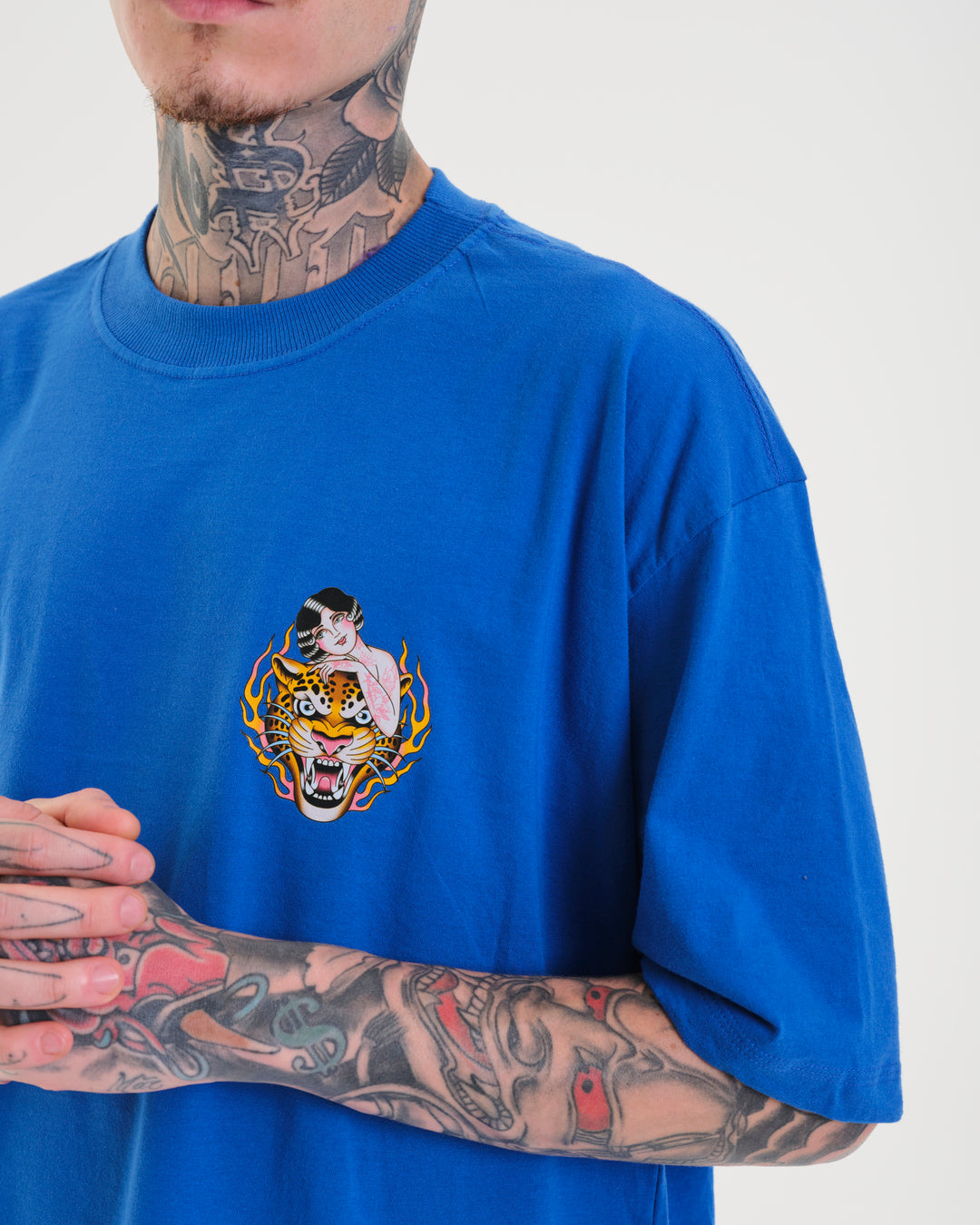T-Shirt Oversized Printed Soul - Royal Blue