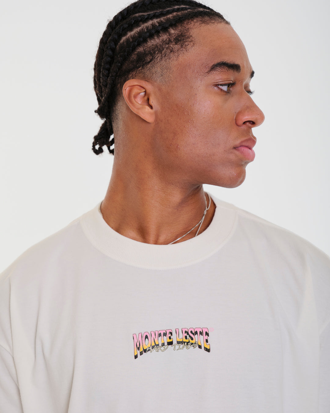 T-Shirt Oversized Printed Times - Off White