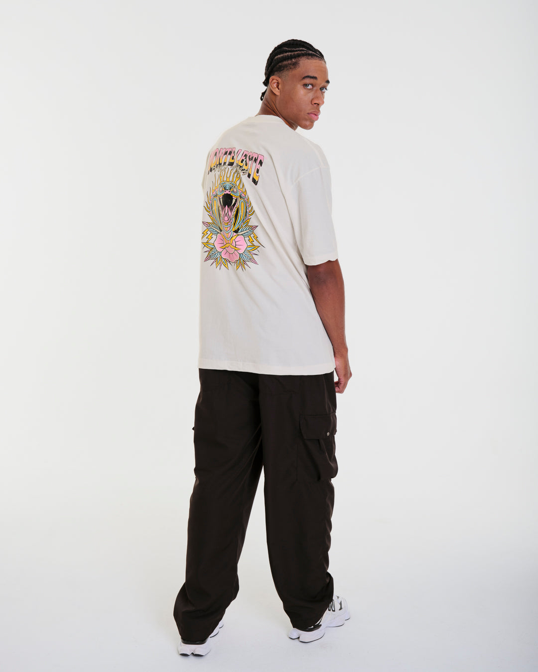 T-Shirt Oversized Printed Times - Off White