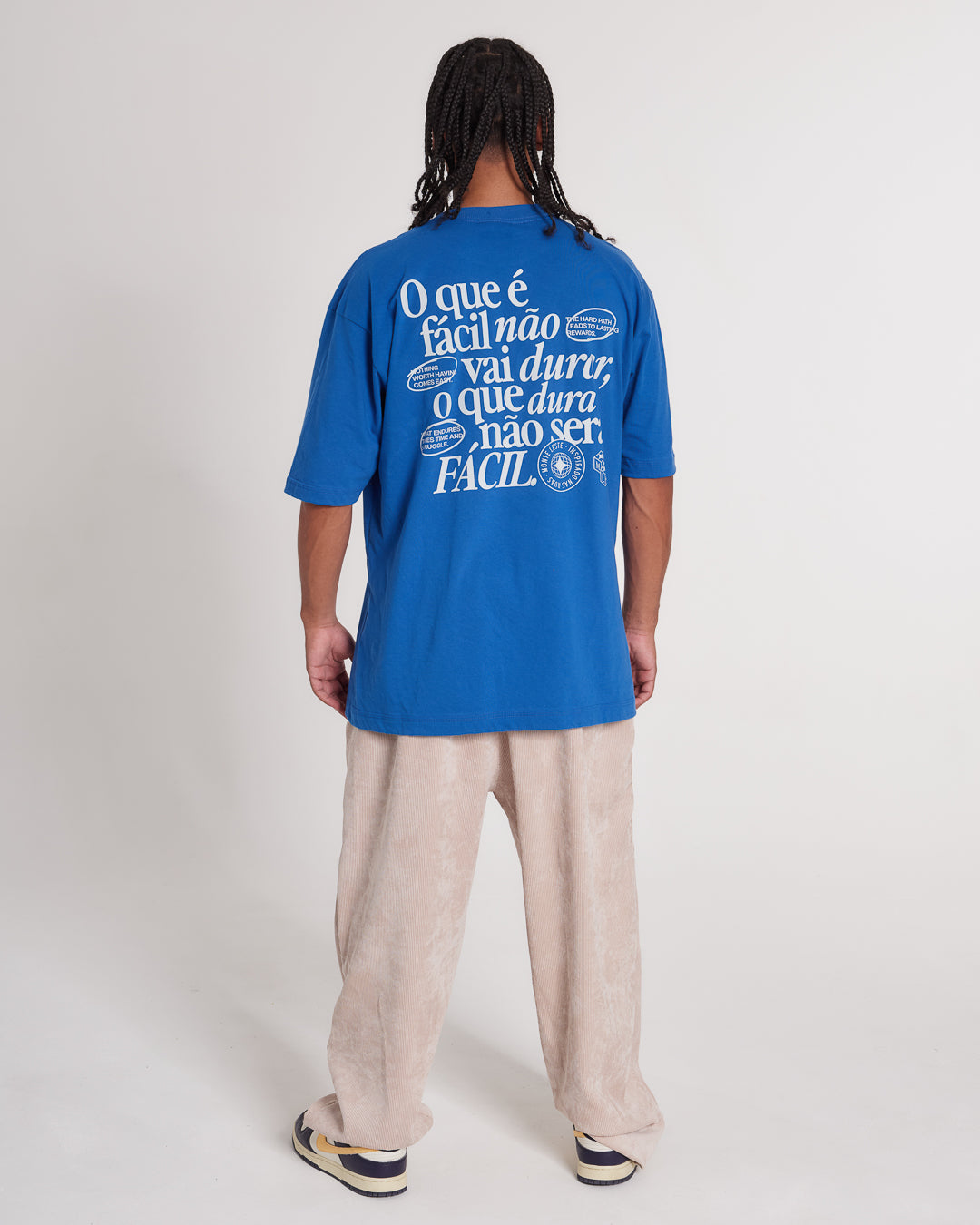 T-Shirt Oversized Printed Easy - Royal Blue
