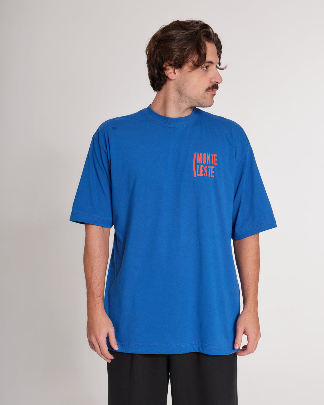 T-Shirt Oversized Printed Bronco - Royal Blue