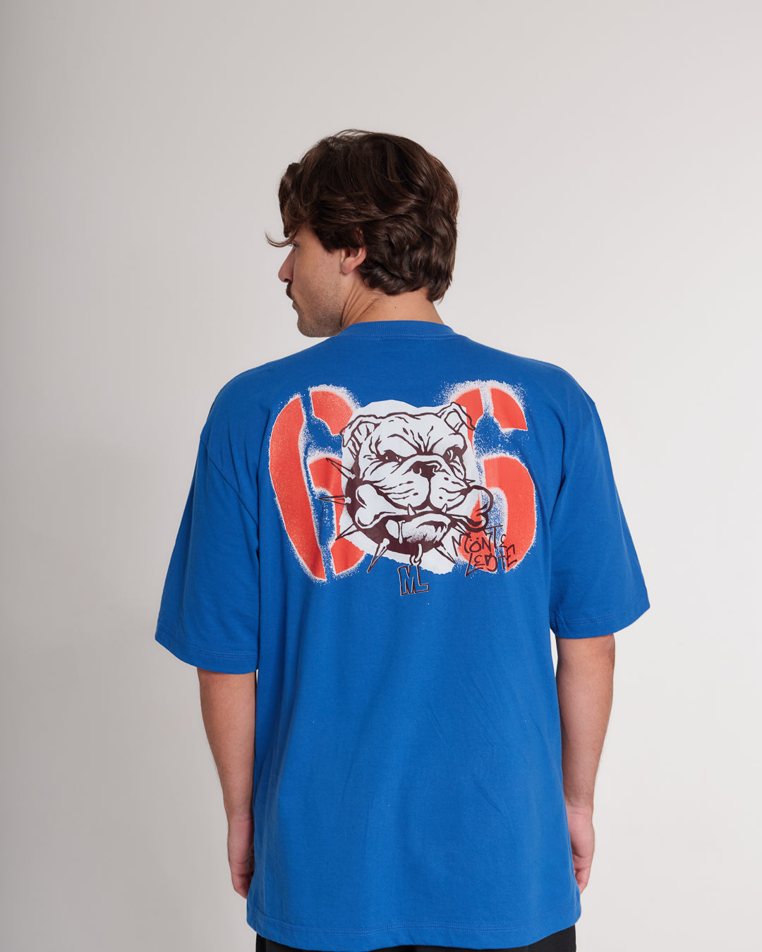 T-Shirt Oversized Printed Bronco - Royal Blue