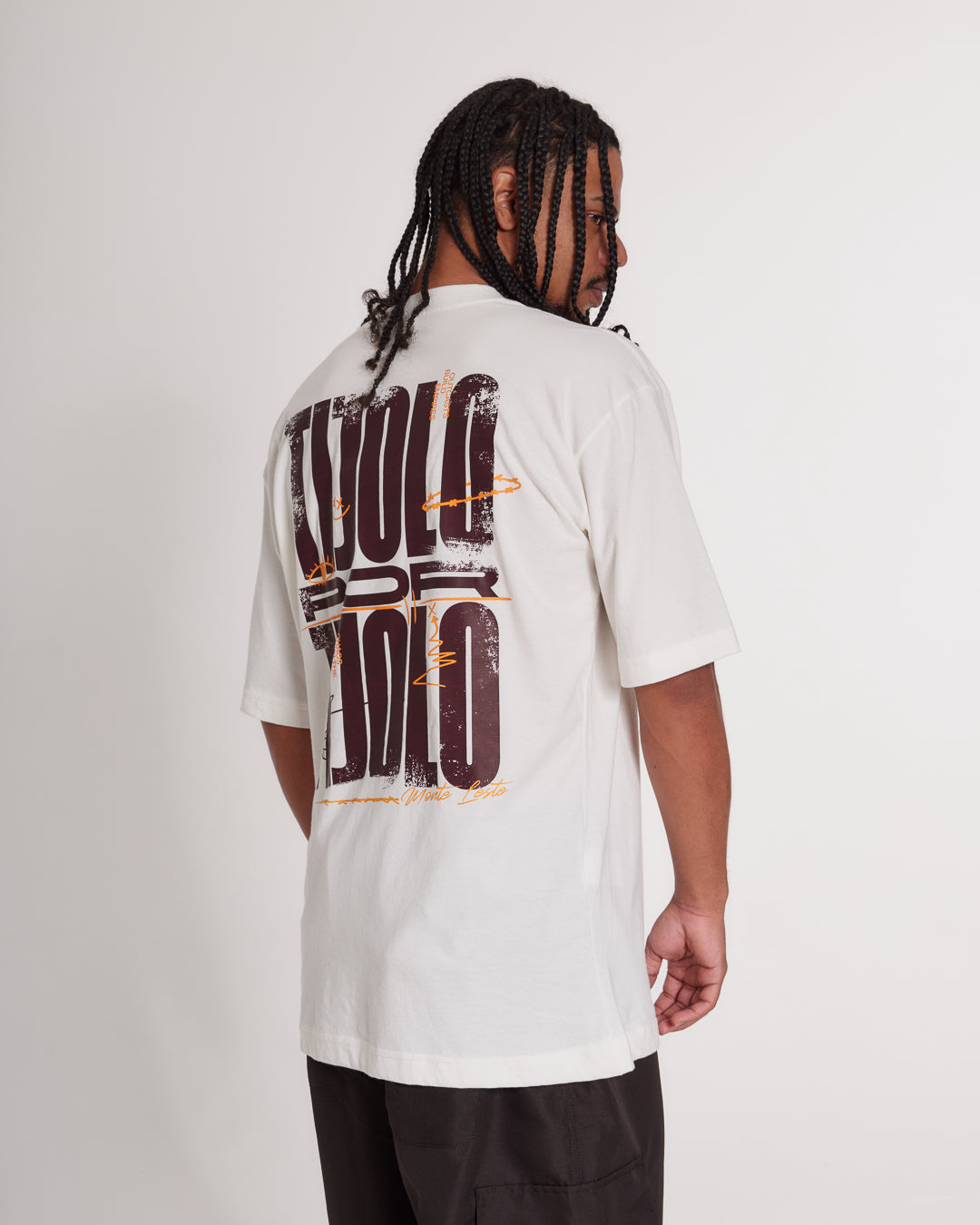 T-Shirt Oversized Printed Tijolo - Off White