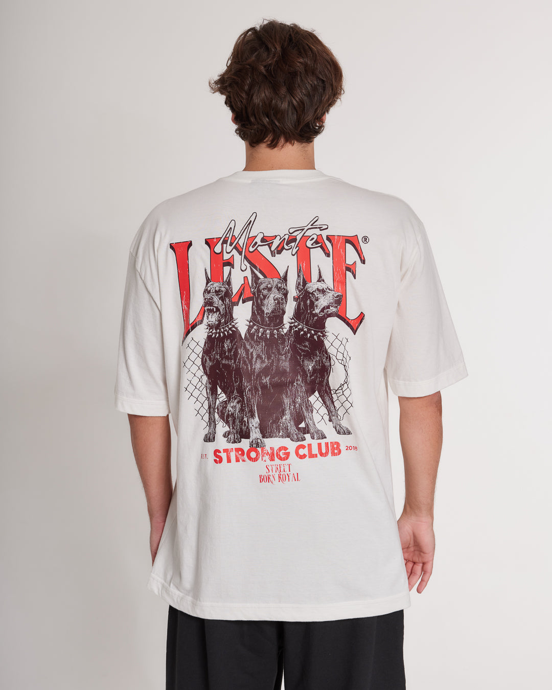 T-Shirt Oversized Printed Dobermann - Off White