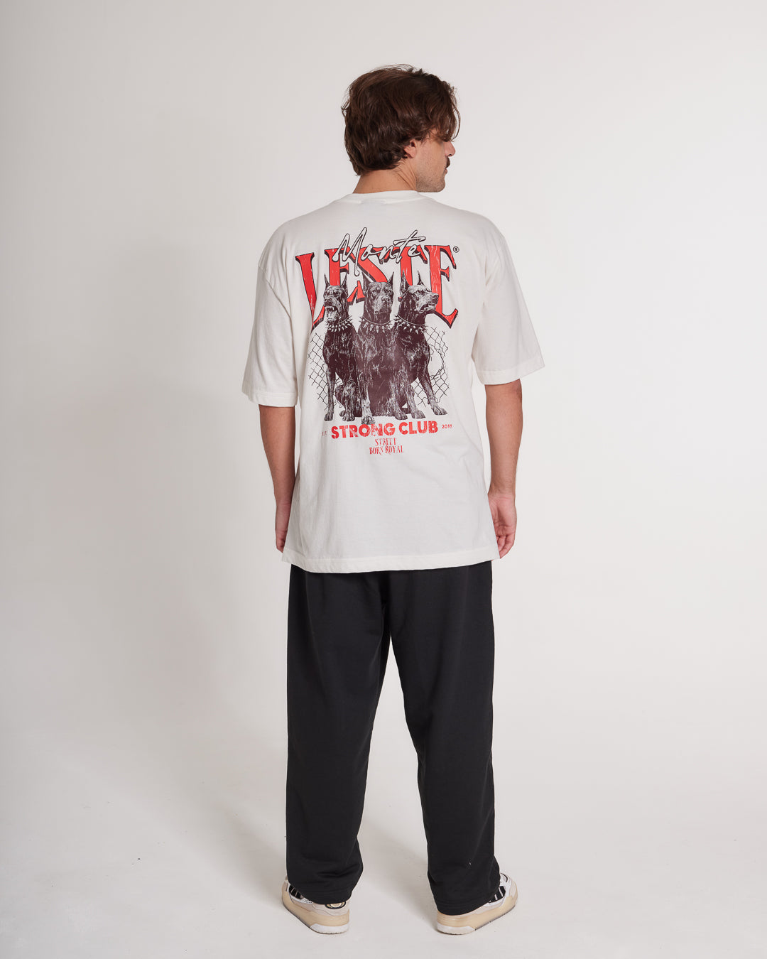 T-Shirt Oversized Printed Dobermann - Off White