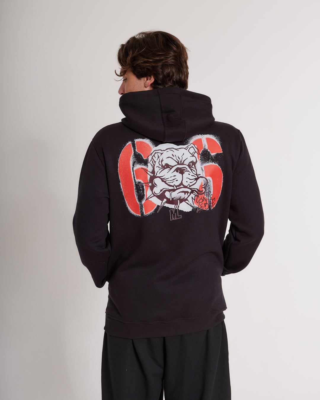 Sweatshirt Kangaroo Hooded - Bronco Black
