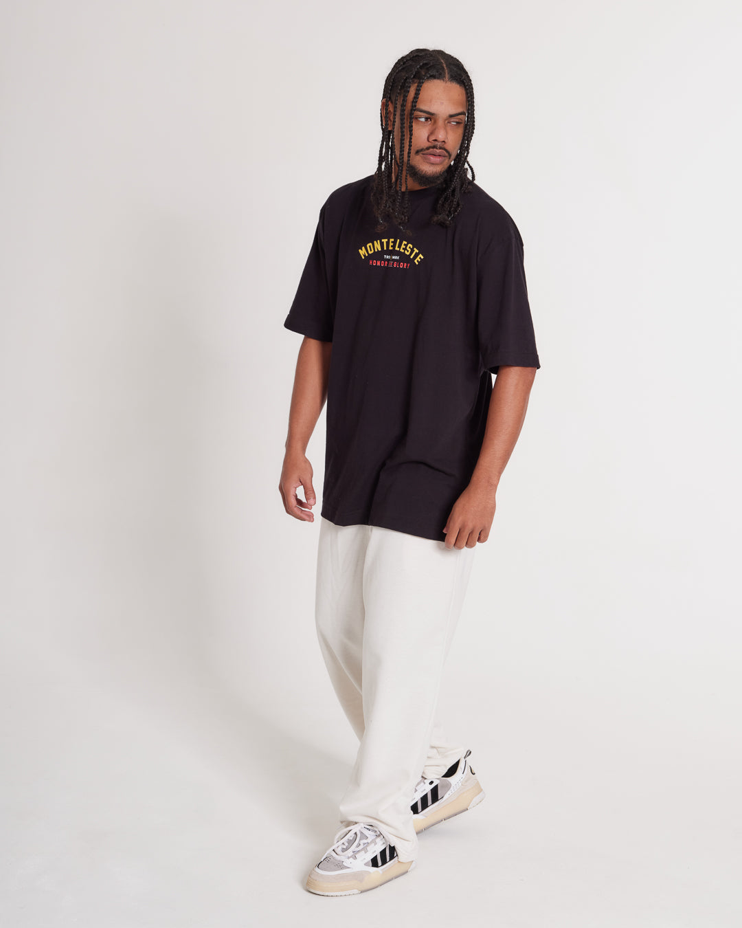 T-Shirt Oversized Printed Honor - Black