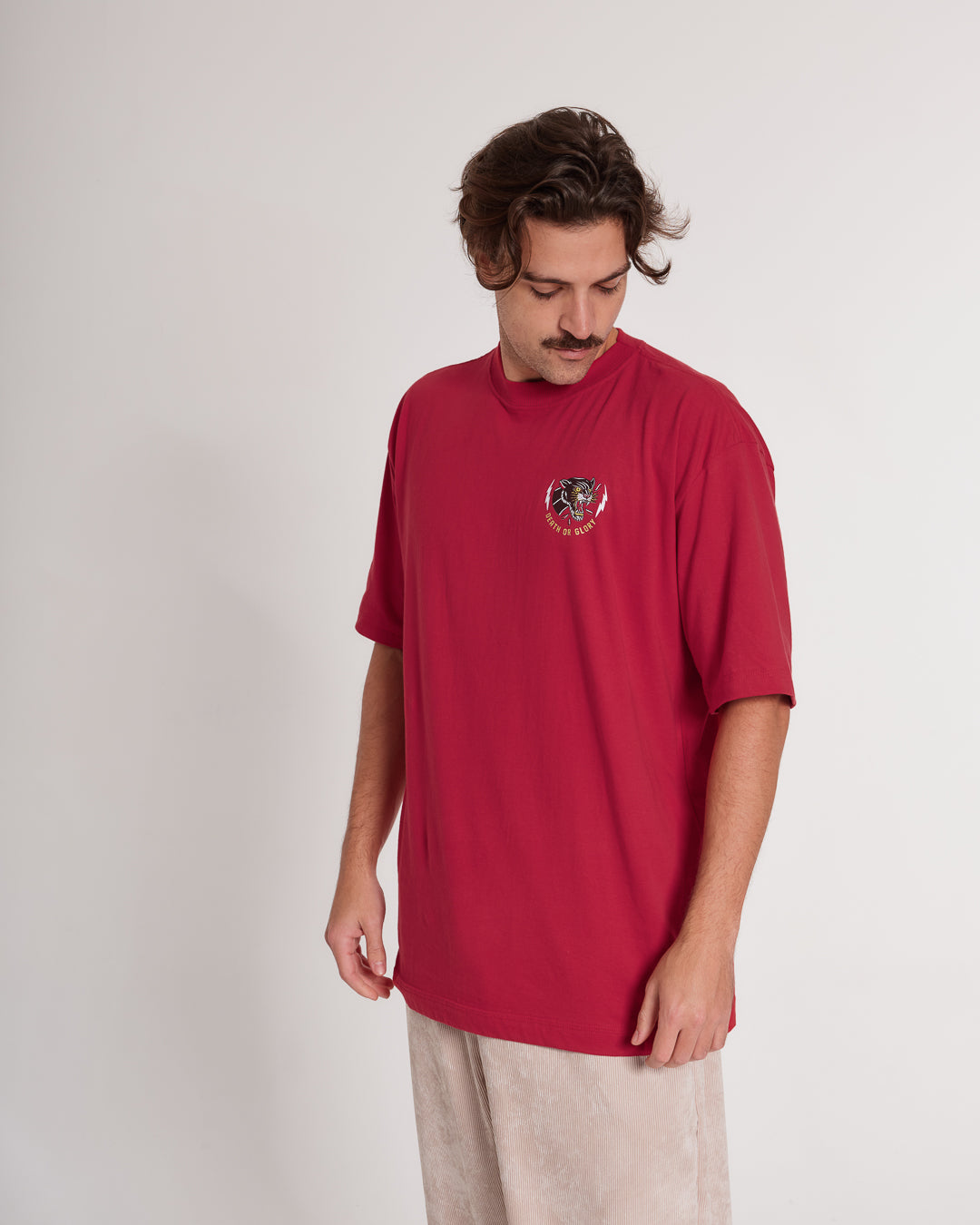 T-Shirt Oversized Printed Glory - Red