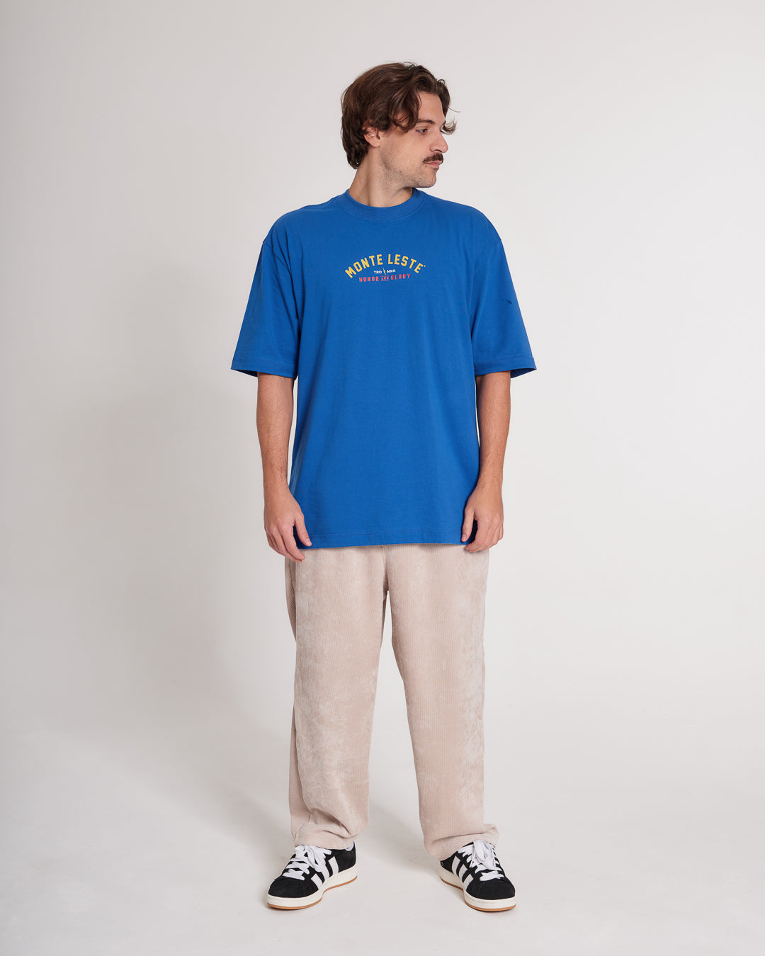T-Shirt Oversized Printed Honor - Royal Blue