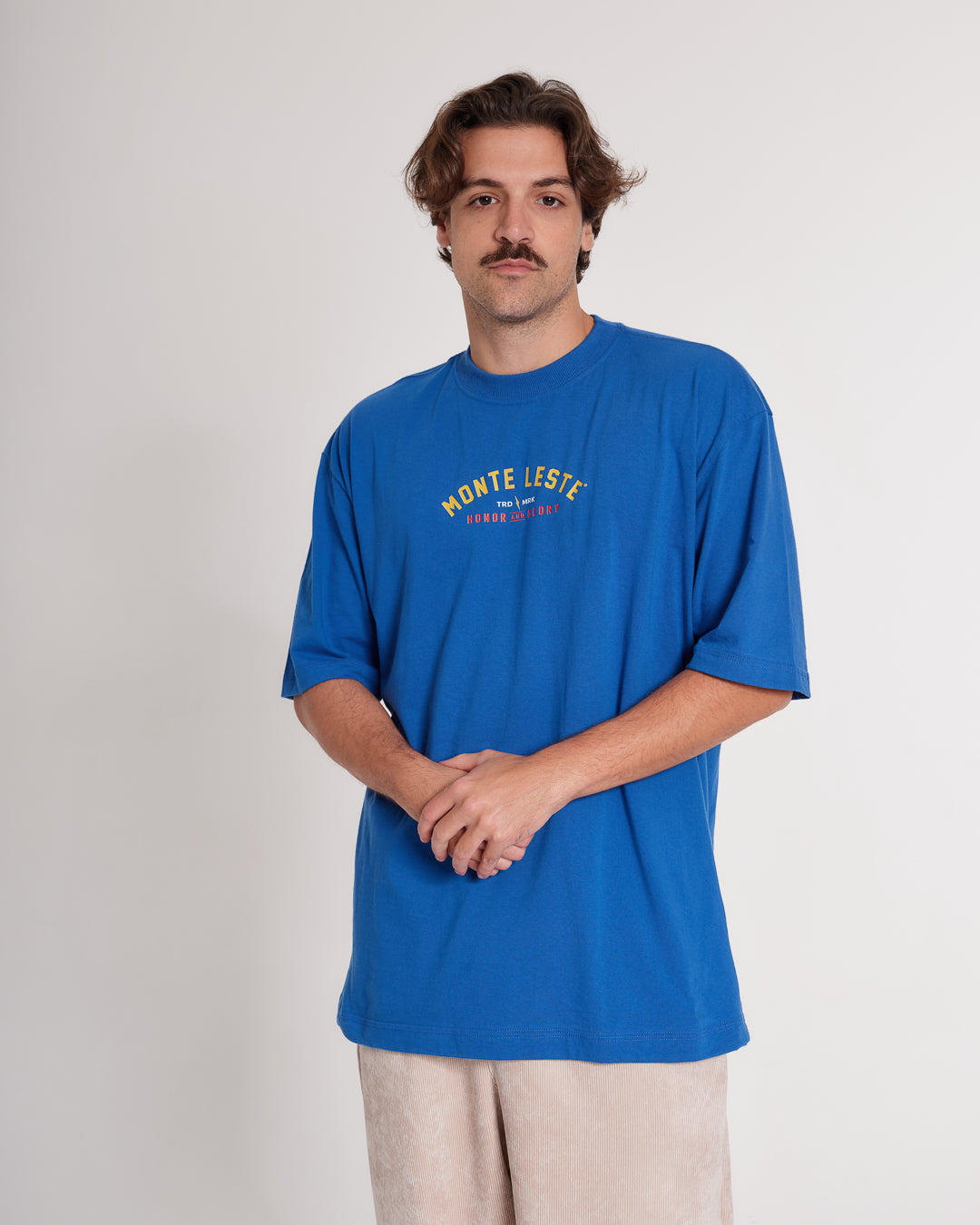 T-Shirt Oversized Printed Honor - Royal Blue
