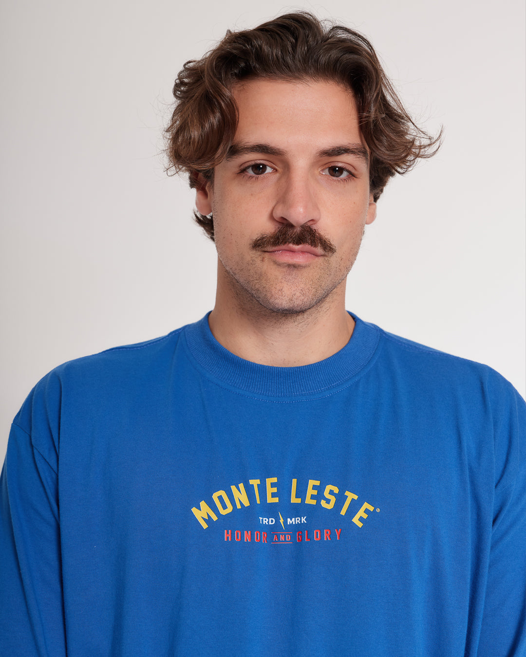 T-Shirt Oversized Printed Honor - Royal Blue