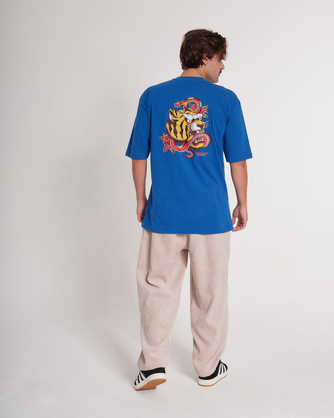T-Shirt Oversized Printed Honor - Royal Blue