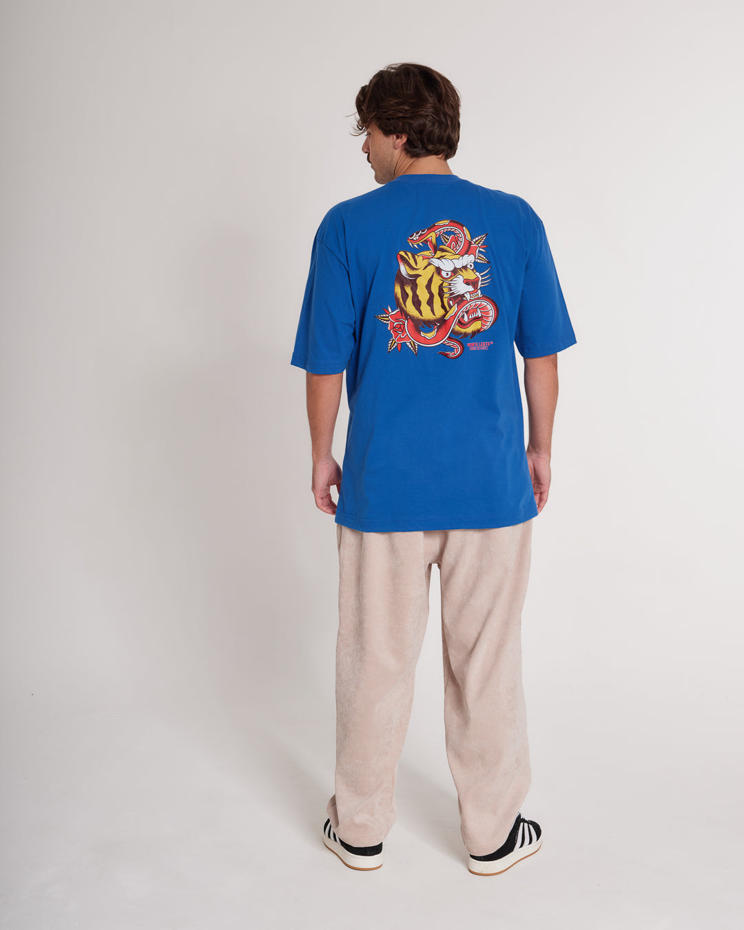 T-Shirt Oversized Printed Honor - Royal Blue