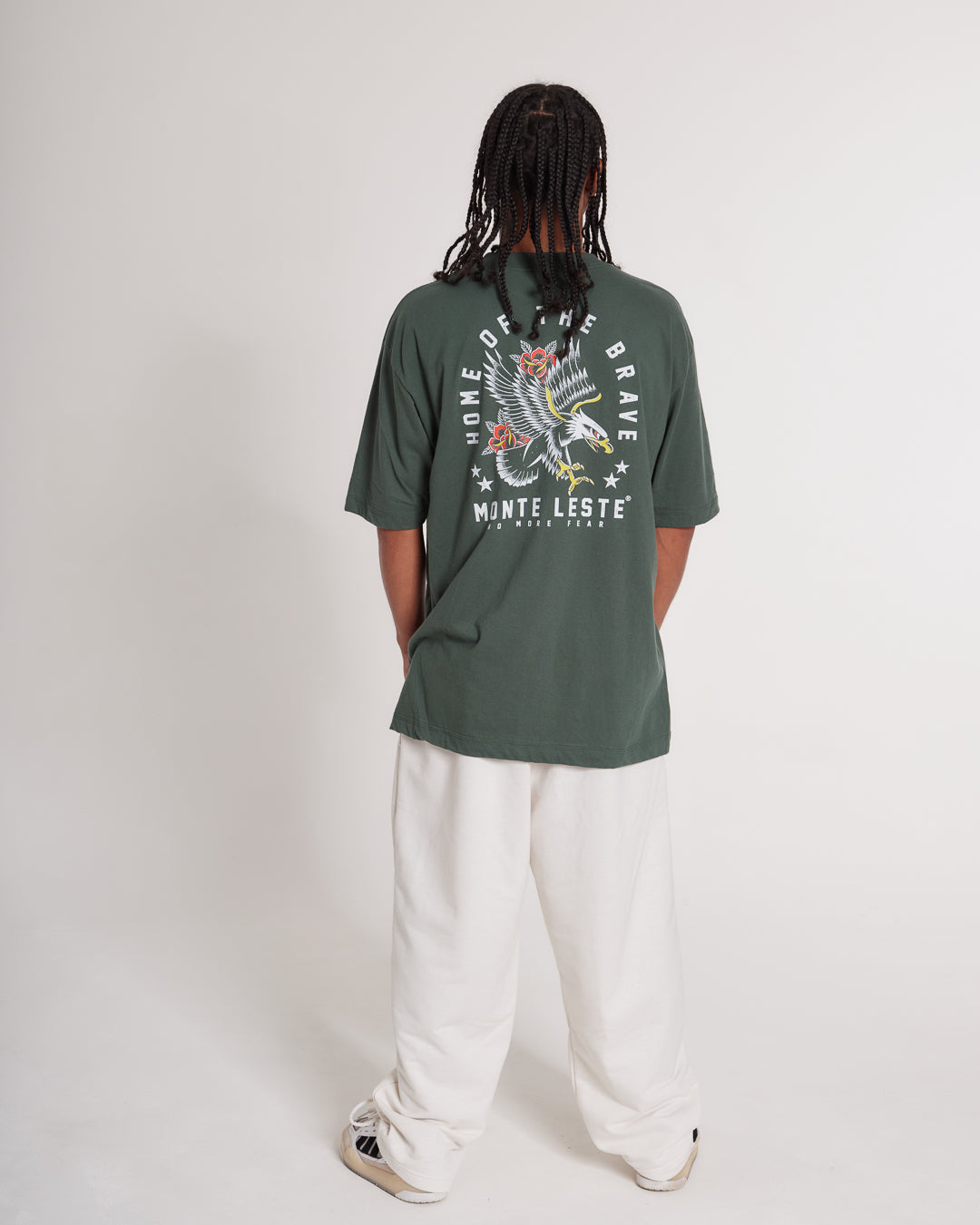 T-Shirt Oversized Printed Brave - Green