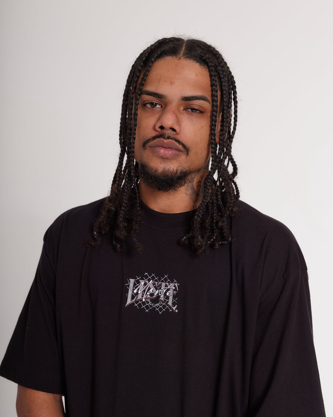 T-Shirt Oversized Printed Dobermann - Black