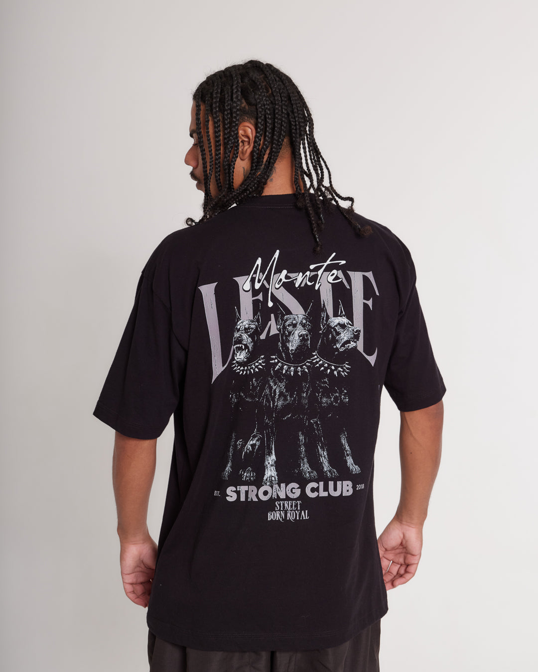 T-Shirt Oversized Printed Dobermann - Black