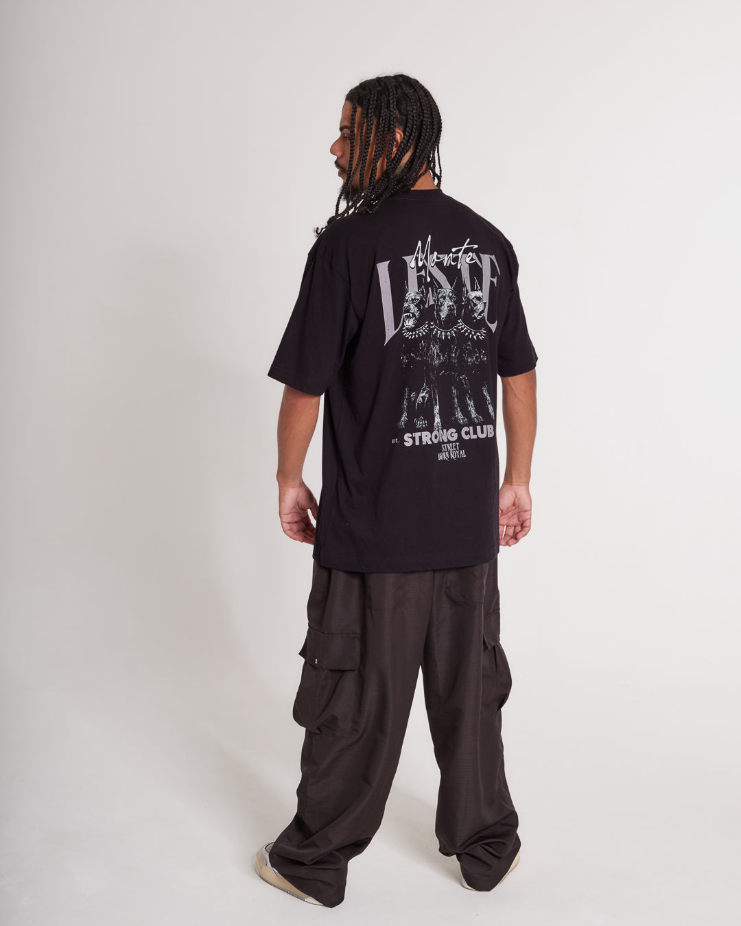 T-Shirt Oversized Printed Dobermann - Black