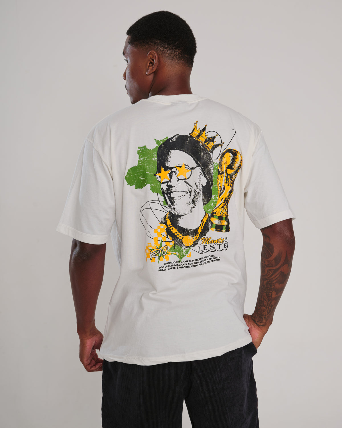 T-Shirt Oversized Printed Rolê - Off White