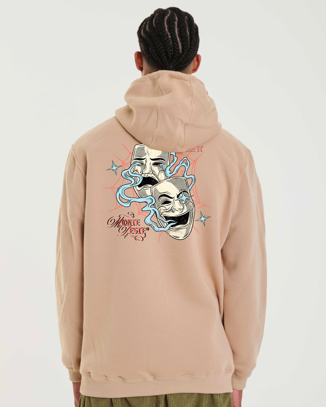 Sweatshirt Kangaroo Hooded - Face Sand