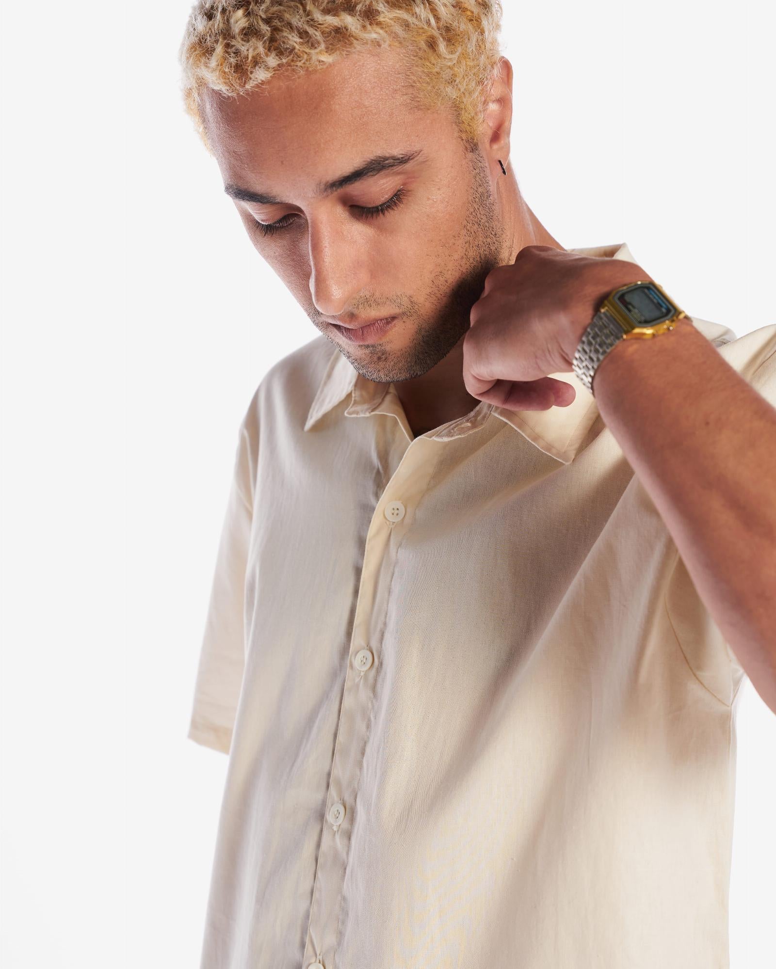 Camisa Casual Plain - Sand