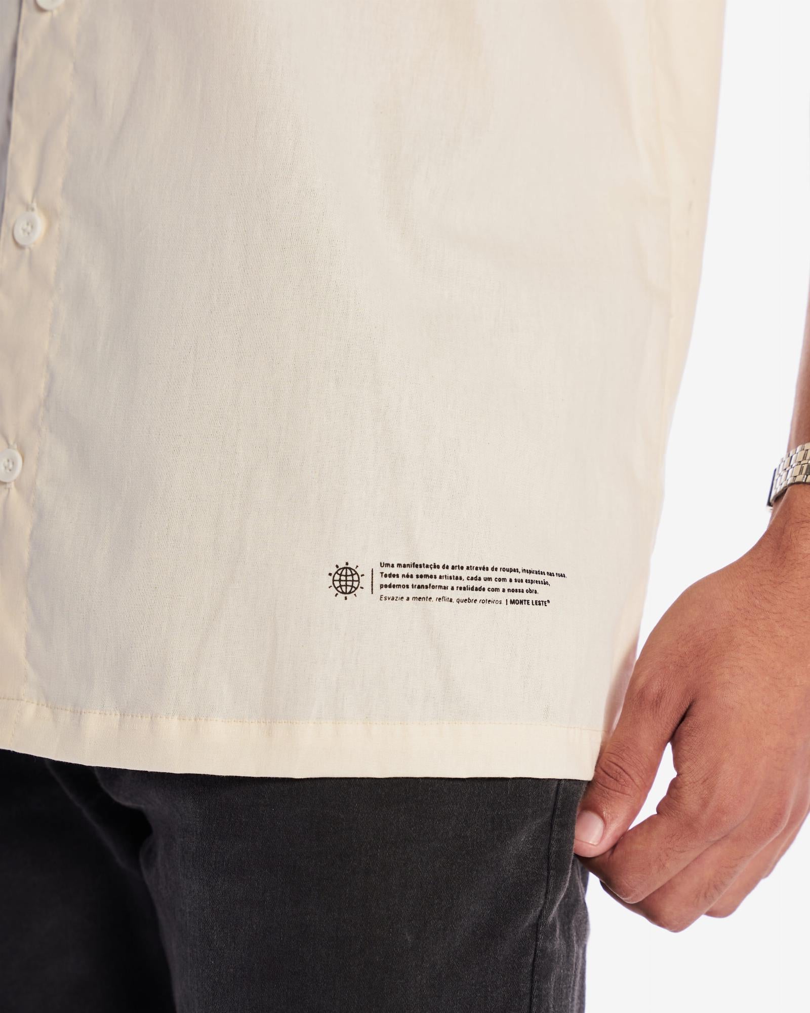 Camisa Casual Plain - Sand
