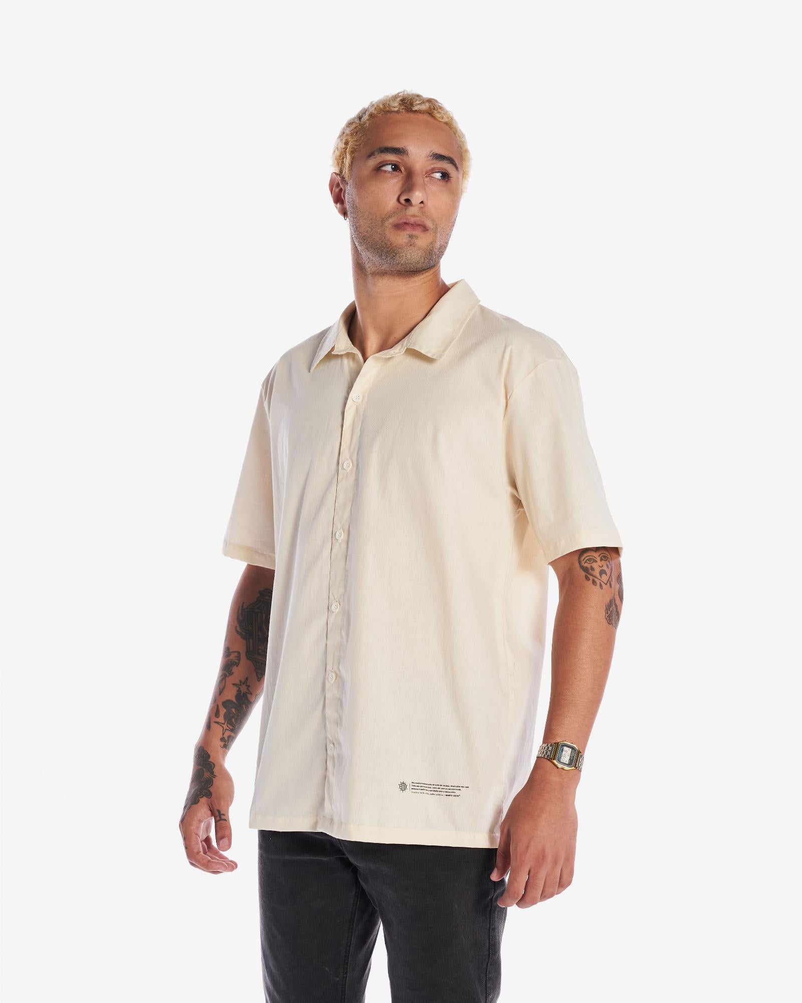 Camisa Casual Plain - Sand