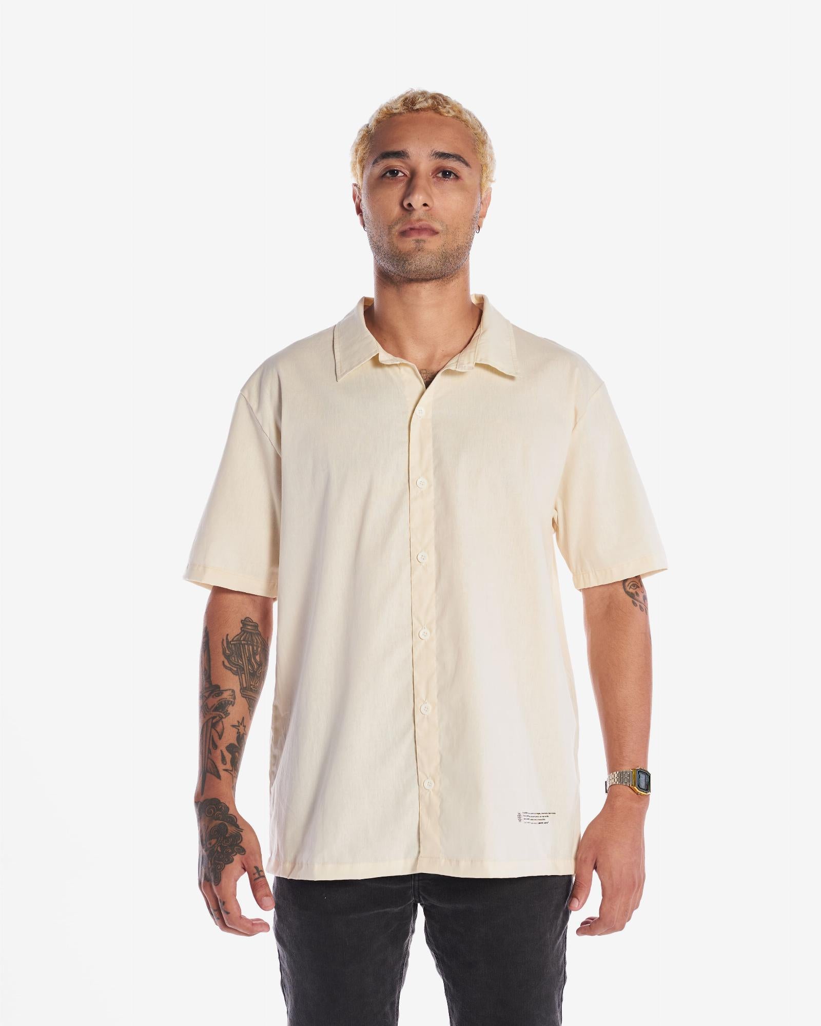 Camisa Casual Plain - Sand