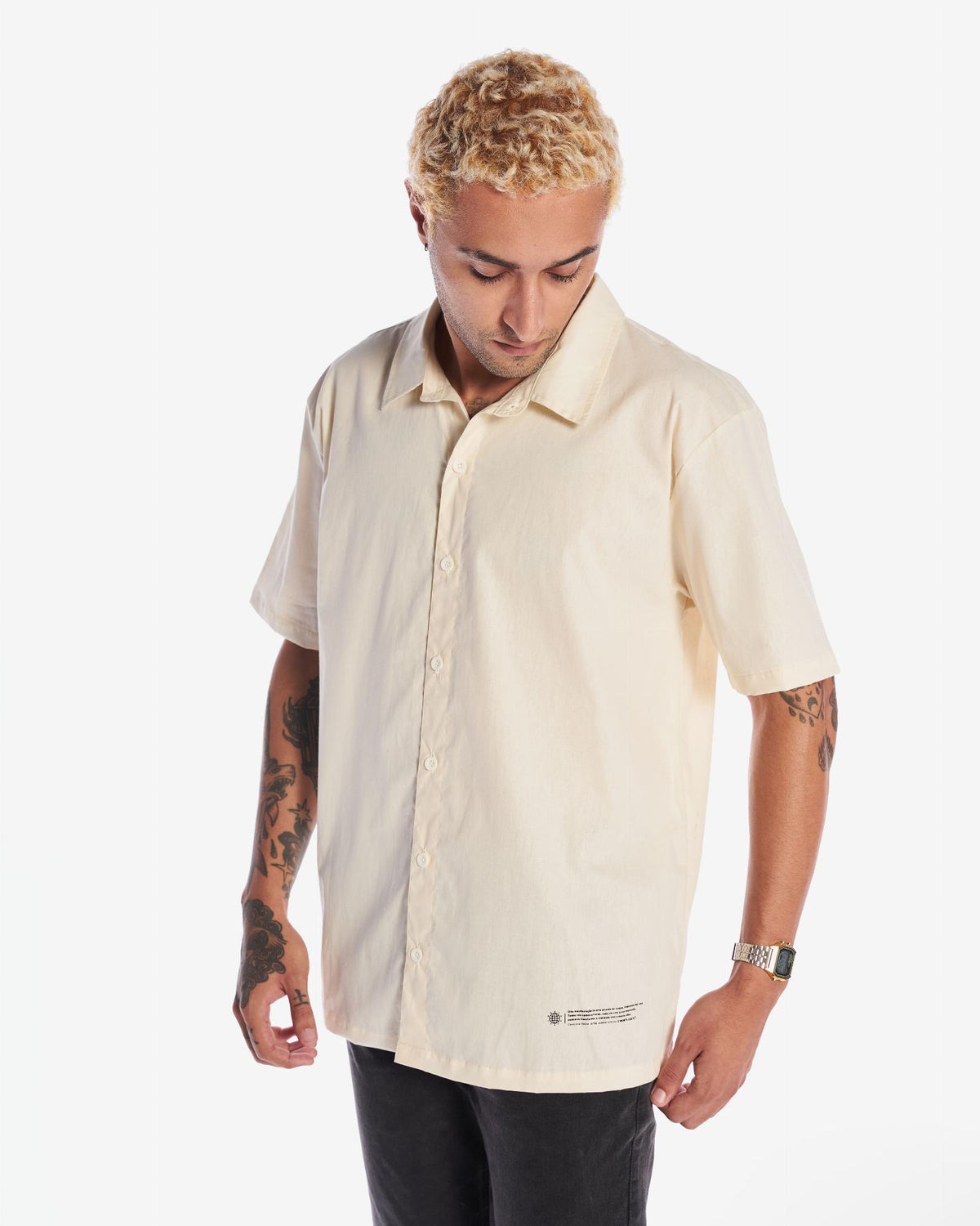 Camisa Casual Plain - Sand