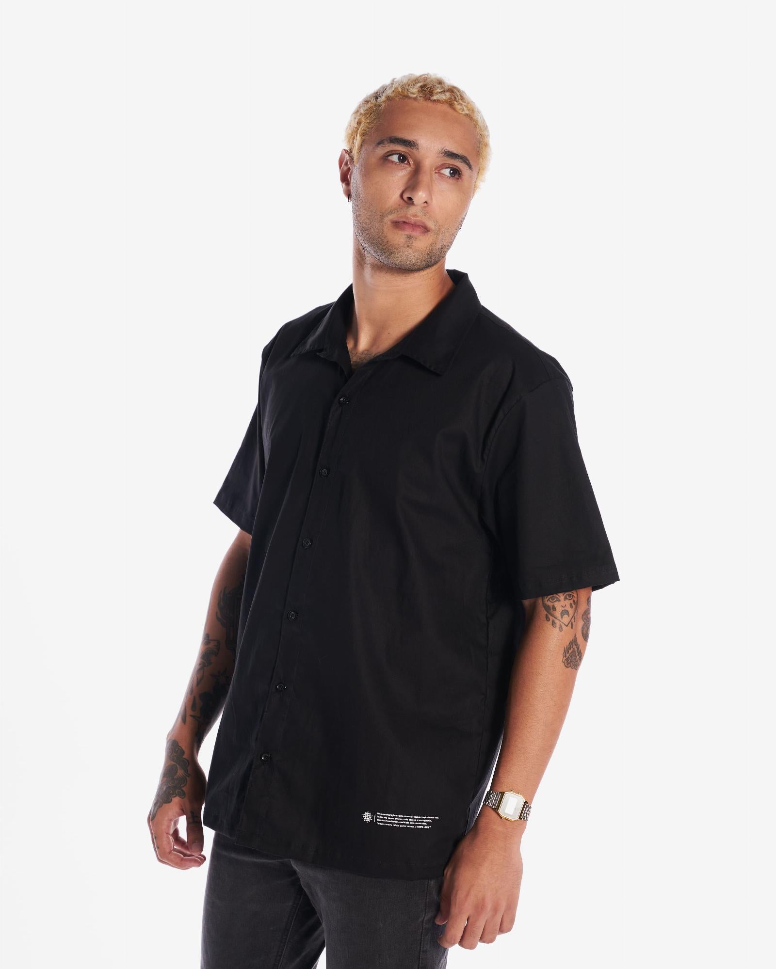 Camisa Casual Plain - Black