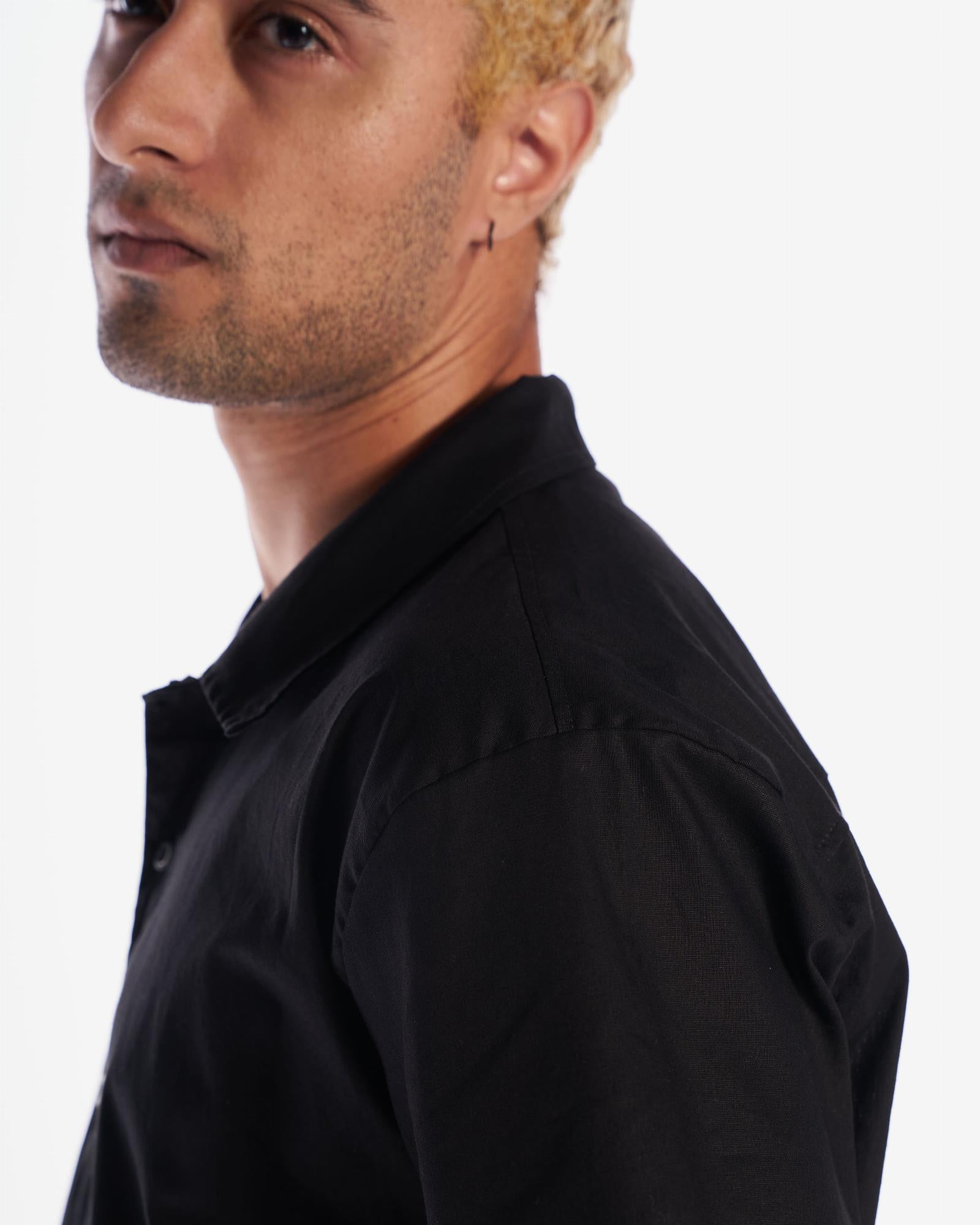 Camisa Casual Plain - Black