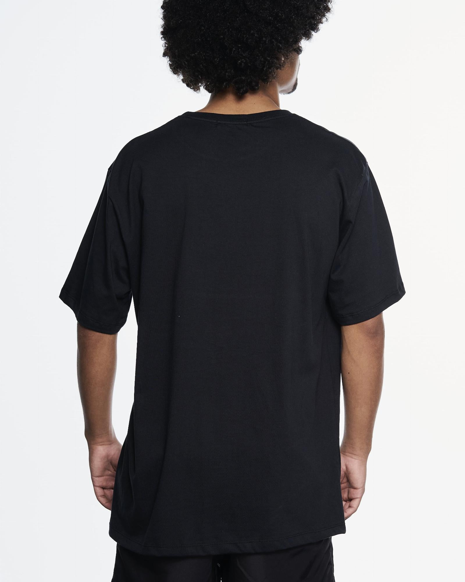 T-Shirt Regular Printed - Flowers Black