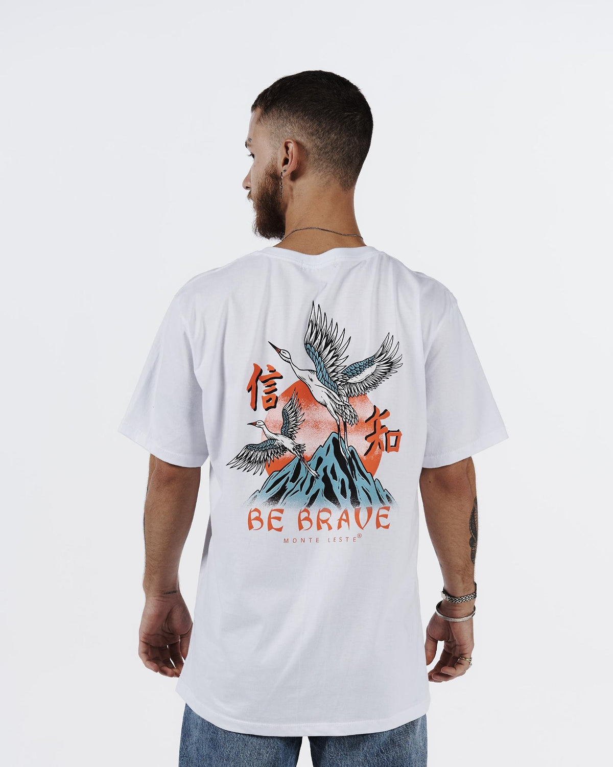 Printed Regular T-Shirt - Bird White