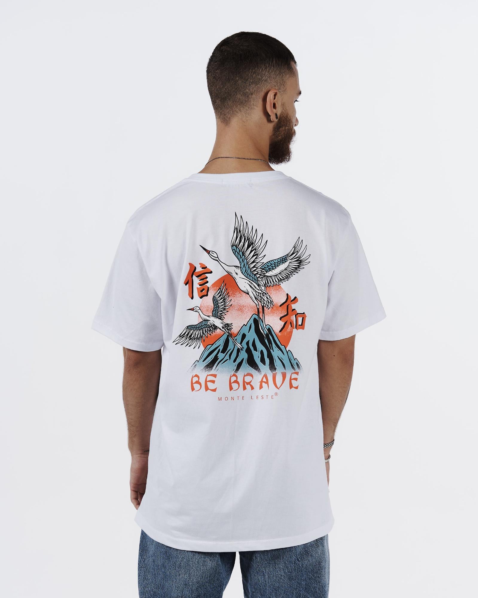 T-Shirt Regular Printed - Bird White