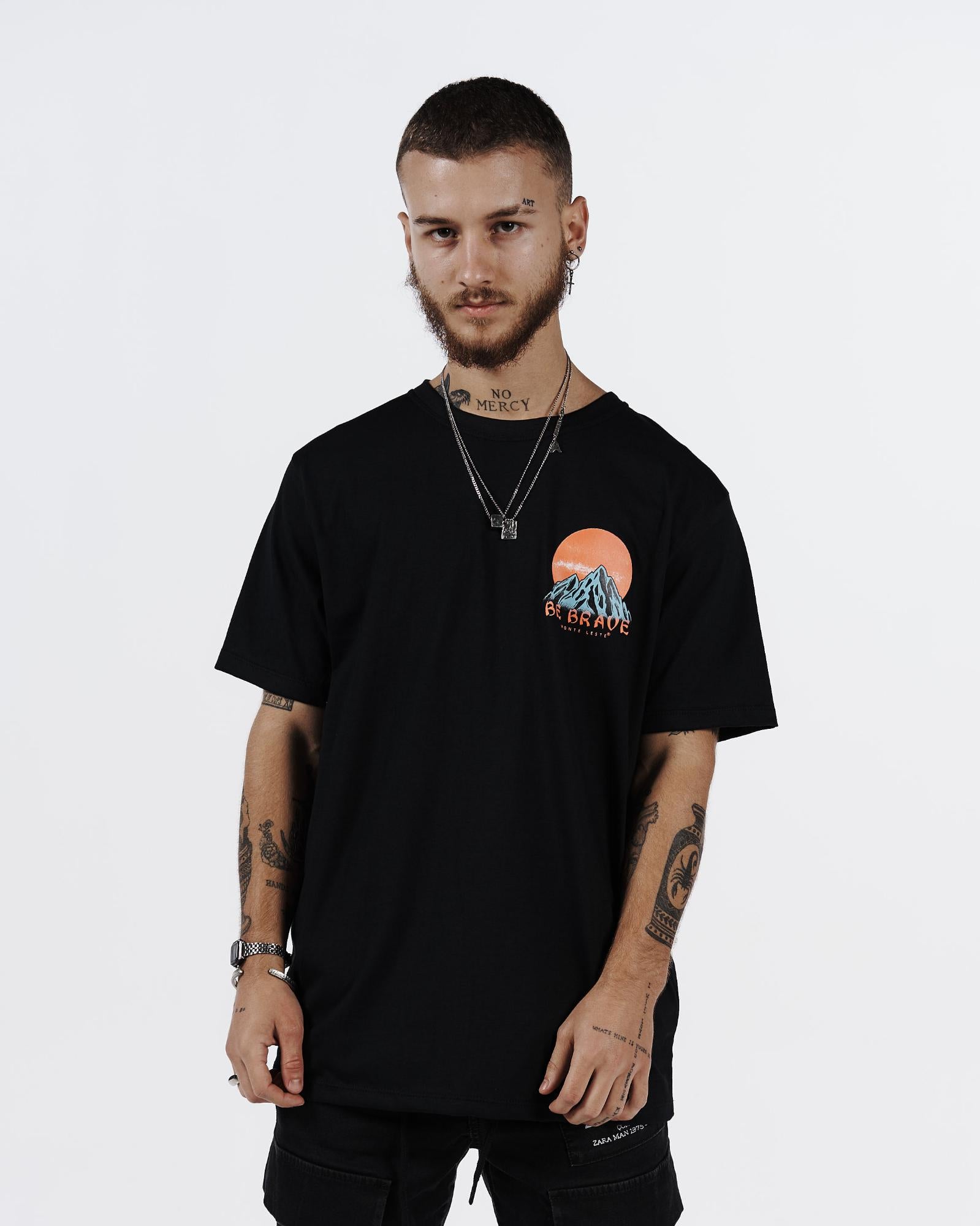 T-Shirt Regular Printed - Bird Black