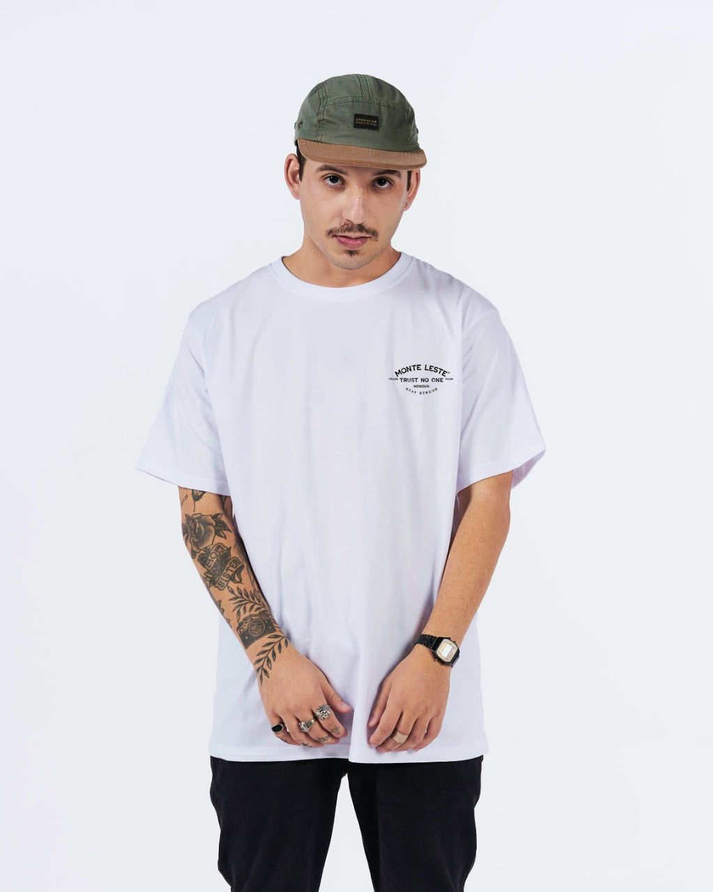 T-Shirt Regular Printed - Fire Tiger White