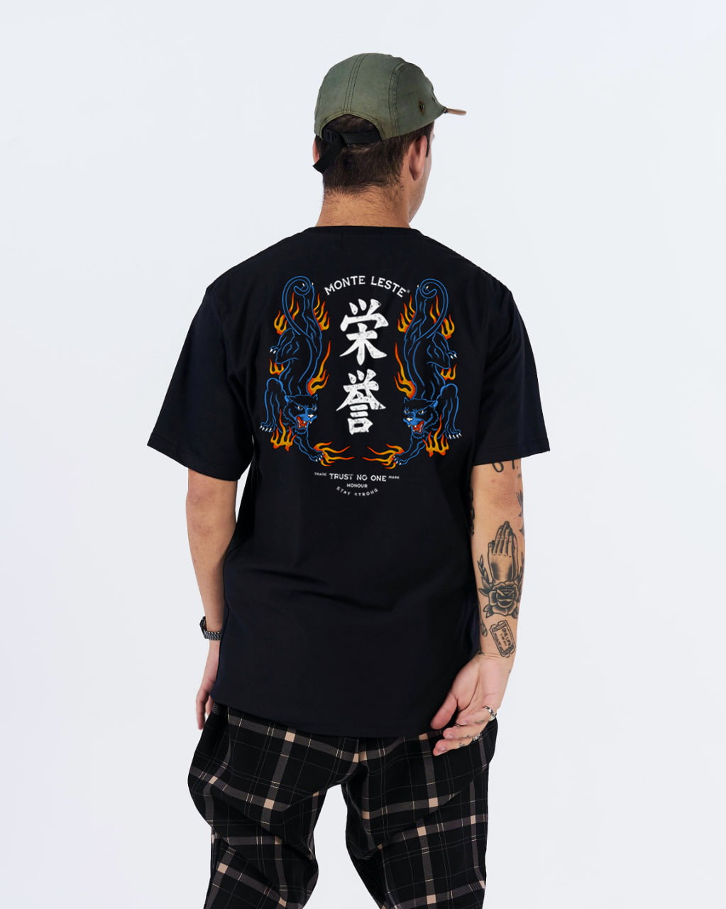 T-Shirt Regular Printed - Fire Tiger Black