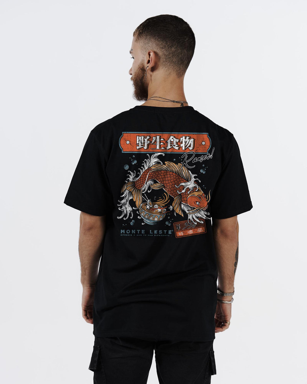 Printed Regular T-Shirt - Ramen Black