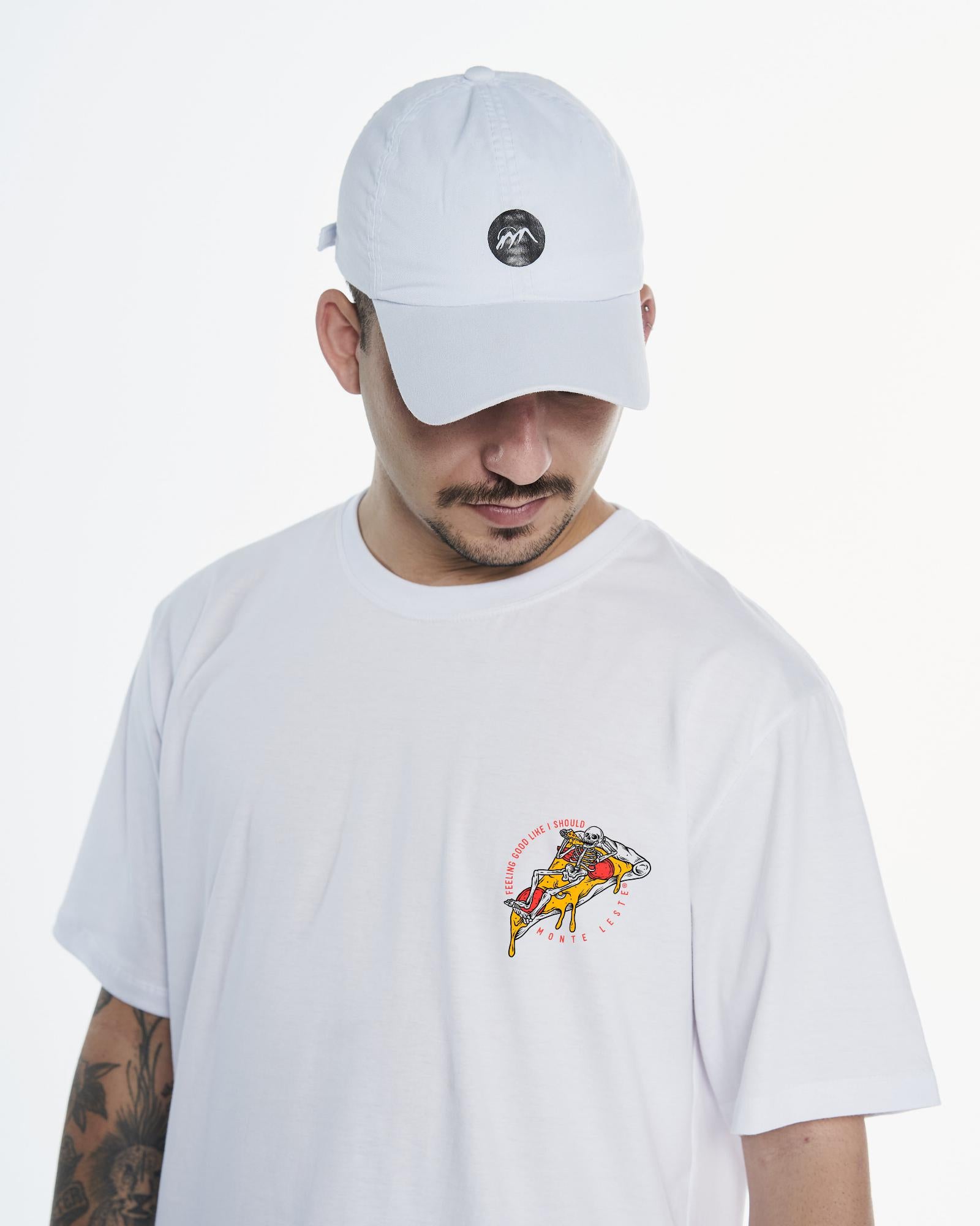 T-Shirt Regular Printed - Pizza White