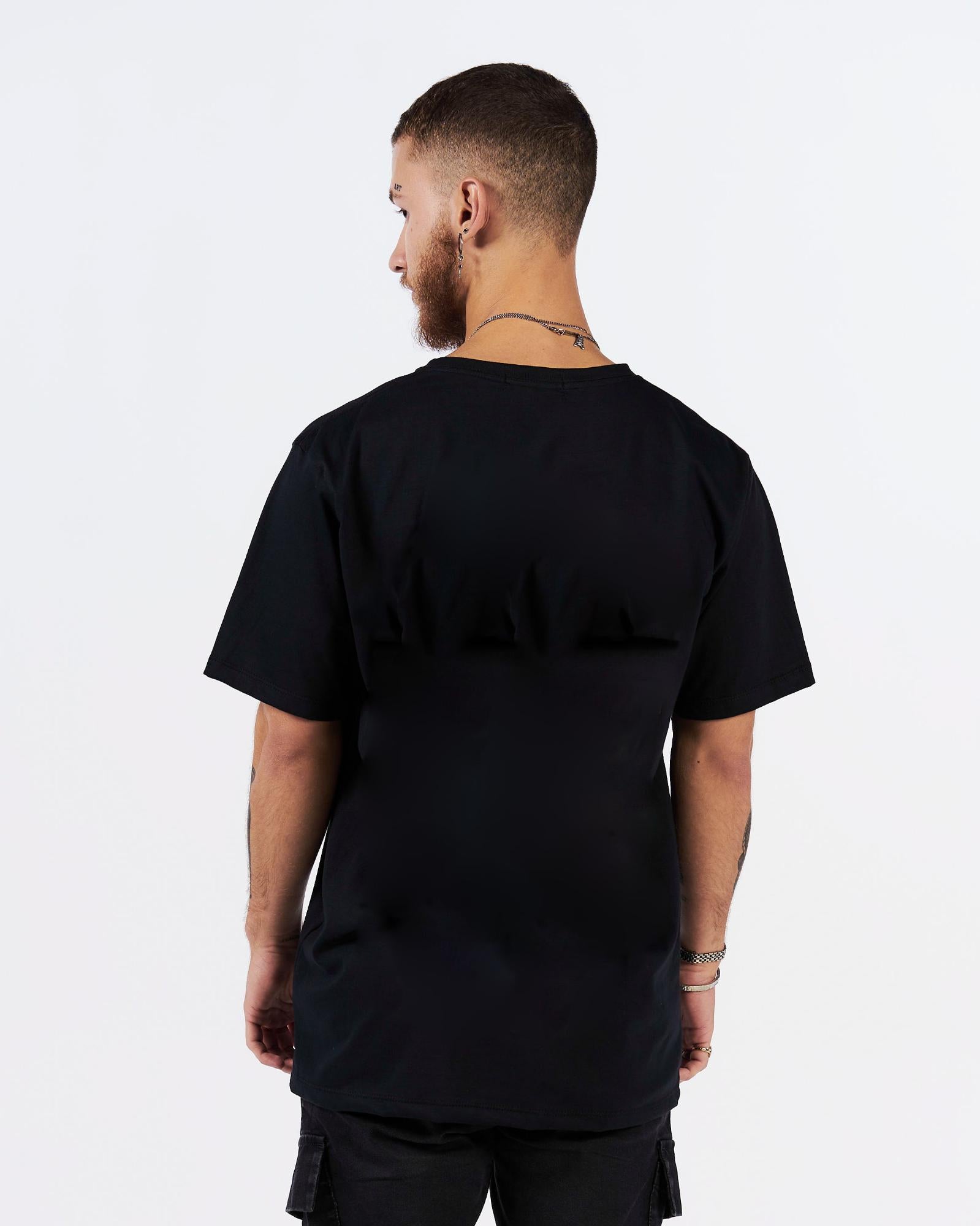 T-Shirt Regular Printed - Fire Money Black