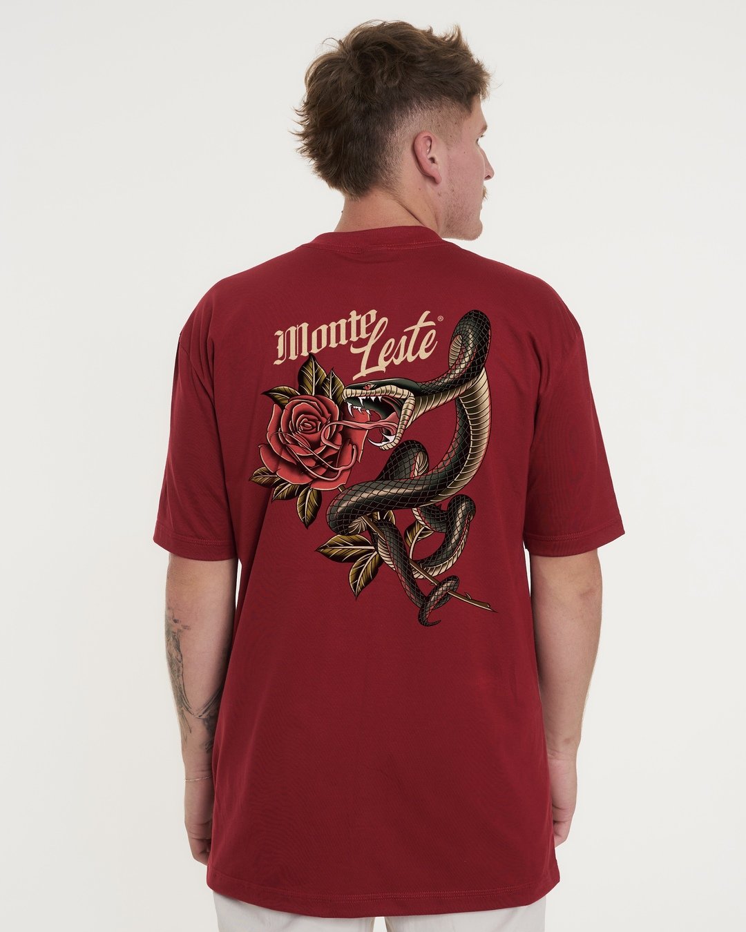 T-Shirt Oversized Printed Kai - Red Dark