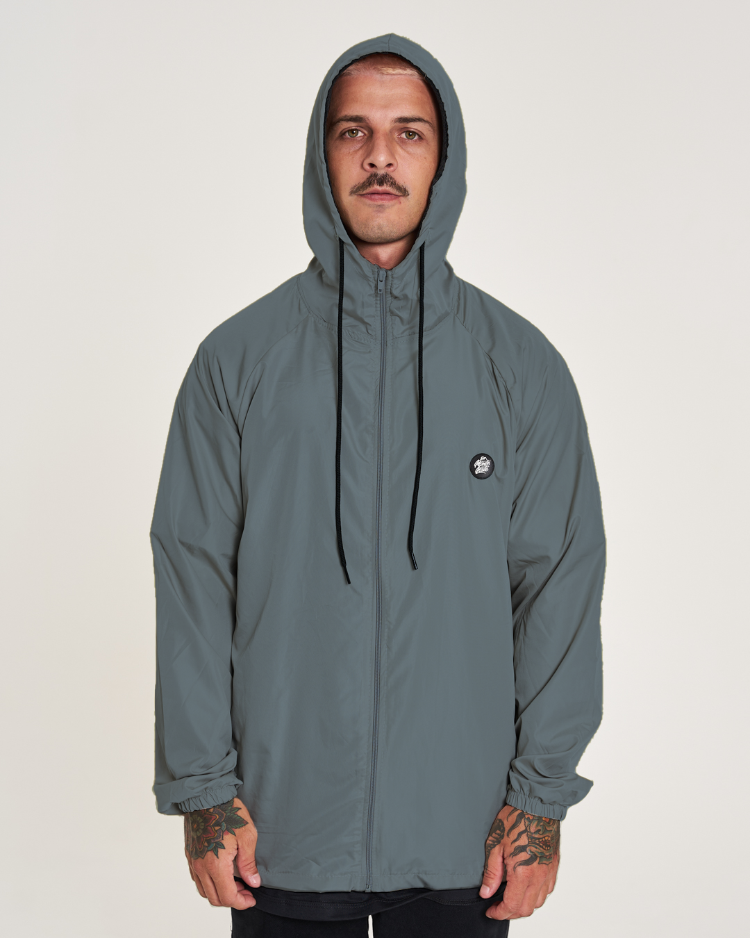 Soft Waterproof Windbreaker Jacket - Gray