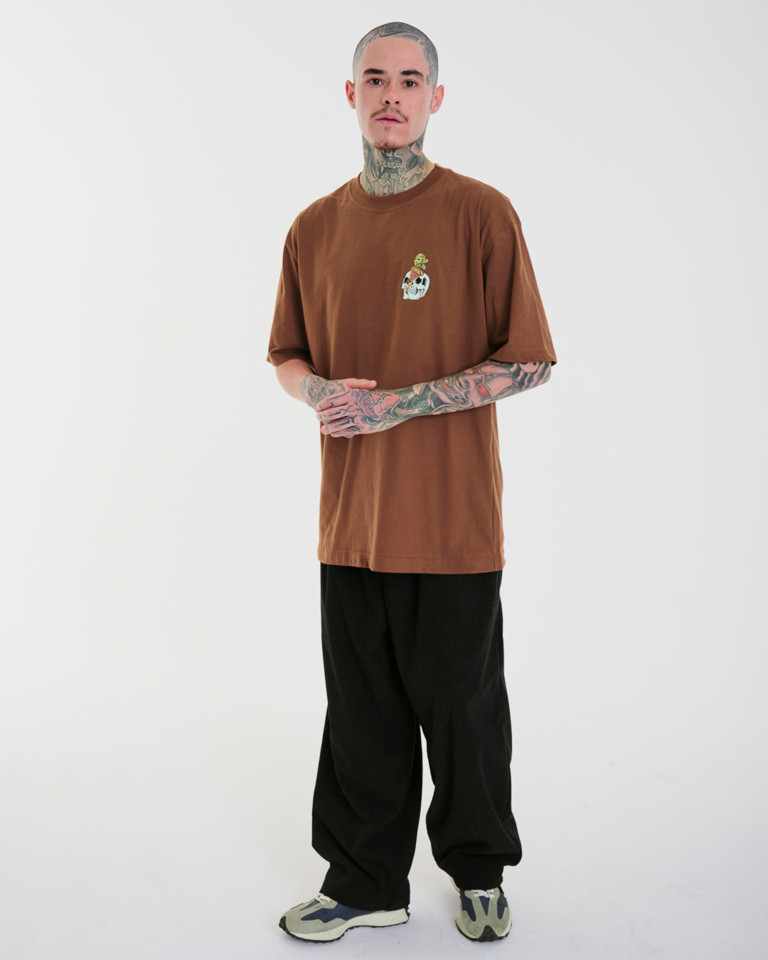 Printed Regular T-Shirt - Vase Brown