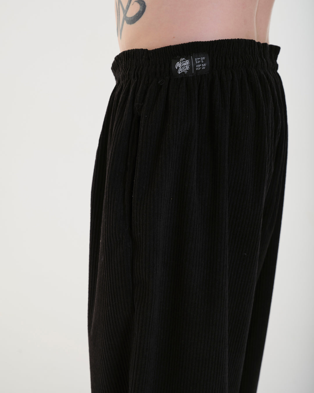 Oversized Corduroy Pants - Black